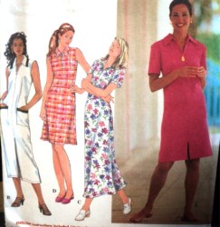 7584 SIMPLICITY PULLOVER DRESS LENGTHS SLEEVES / ZIP OR NOT PATTERN 4-8, 16-20